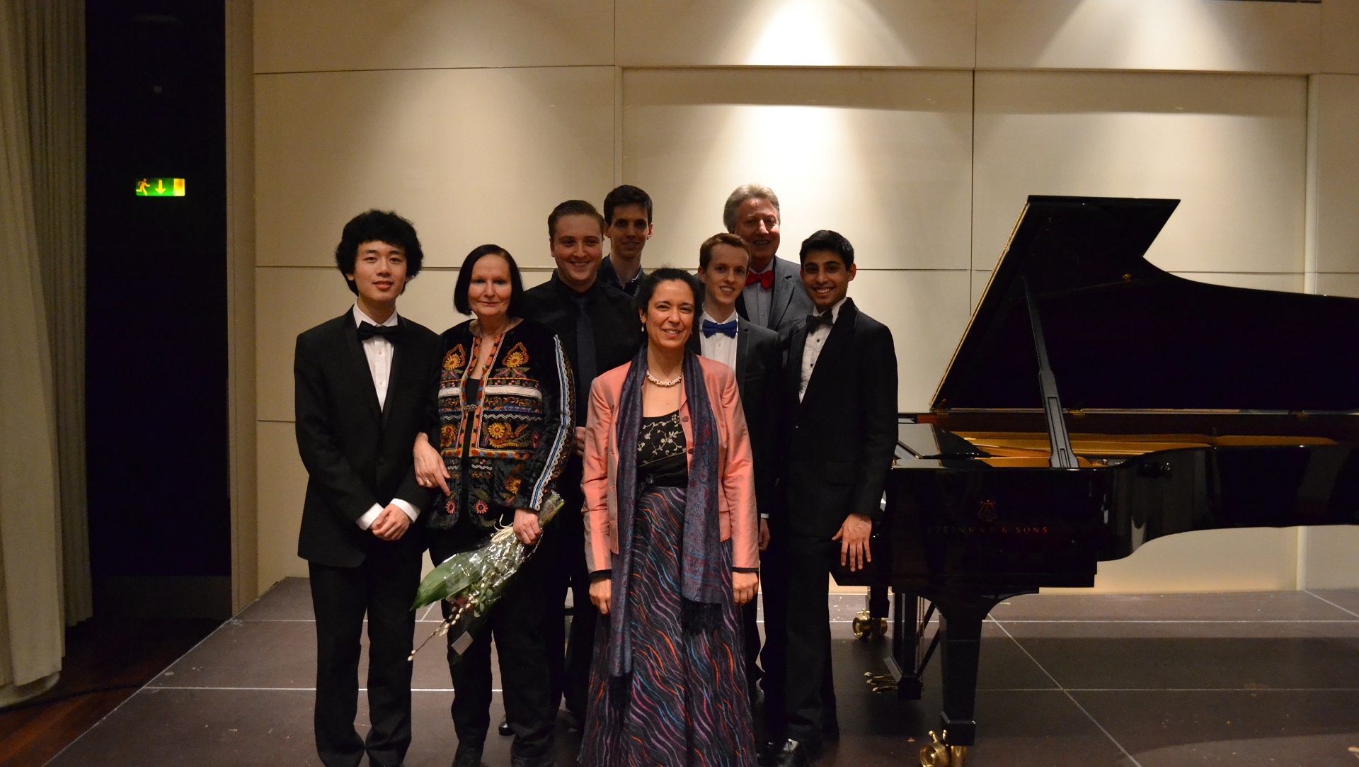 Competitors and judges together after the Keyboard Section Final