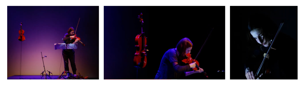 Violin player performing