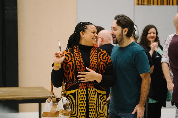 Molly Barker in rehearsal for Opera North's Rigoletto