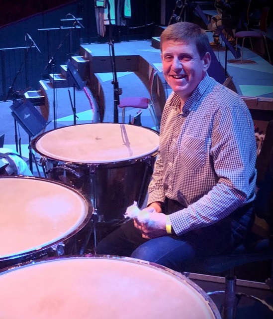 Paul Turner at the timpani