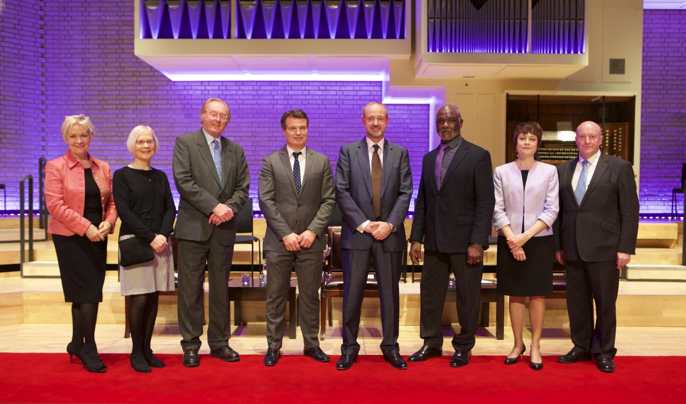 Professor Lynne Dawson, Cheryll Duncan, Dr John Bethell, Simon Moran, Nick Prettejohn, Sir Willard White, Professor Lynne Dawson, Andrew Shore