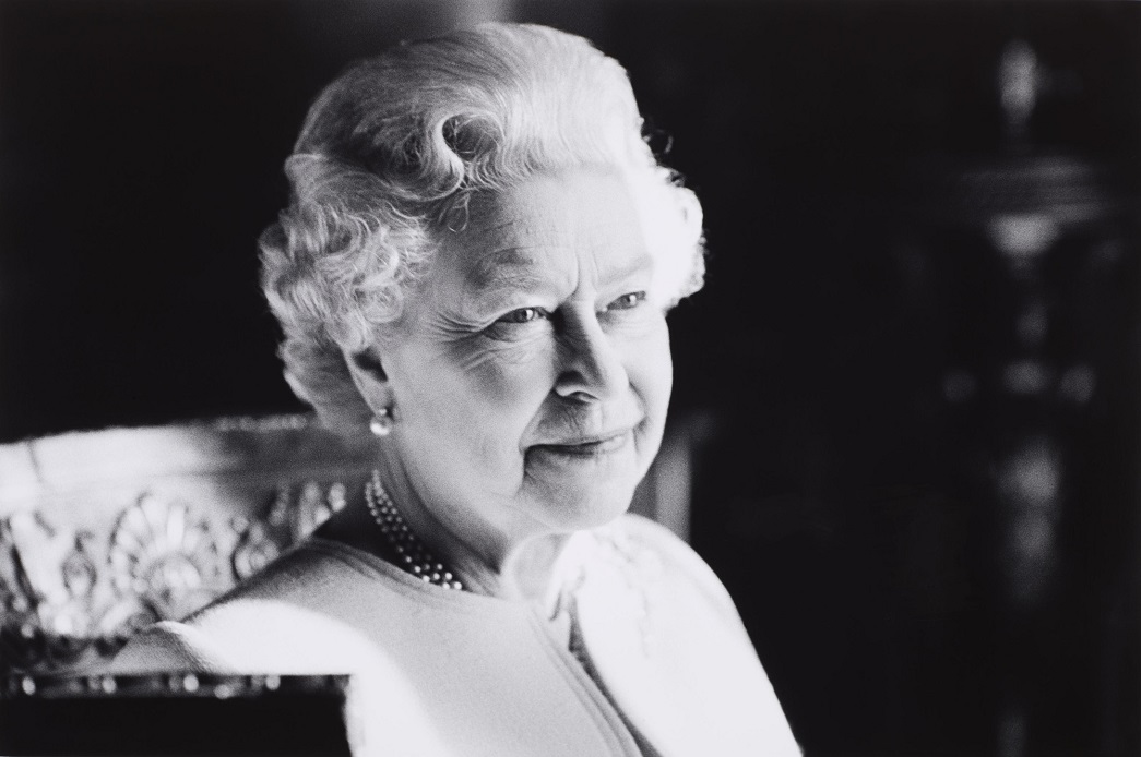 Black and White picture of Elizabeth II