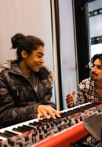 Picture of RNCM Young Artist playing the keyboard.