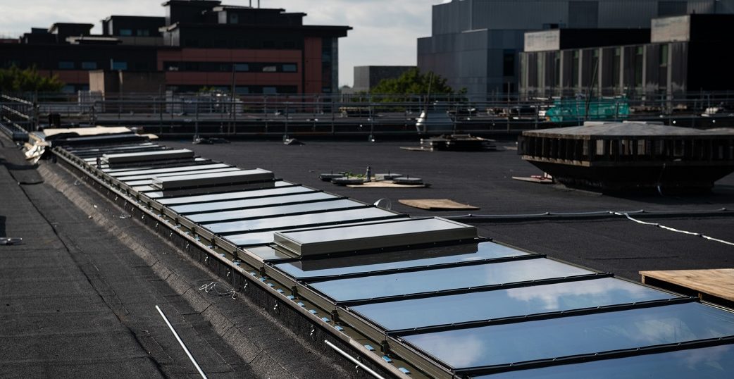 Solar panels on the RNCM roof.