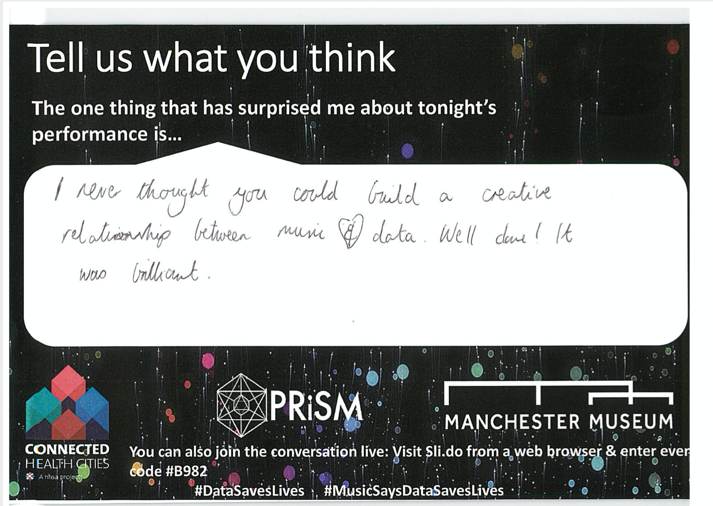 A feedback card