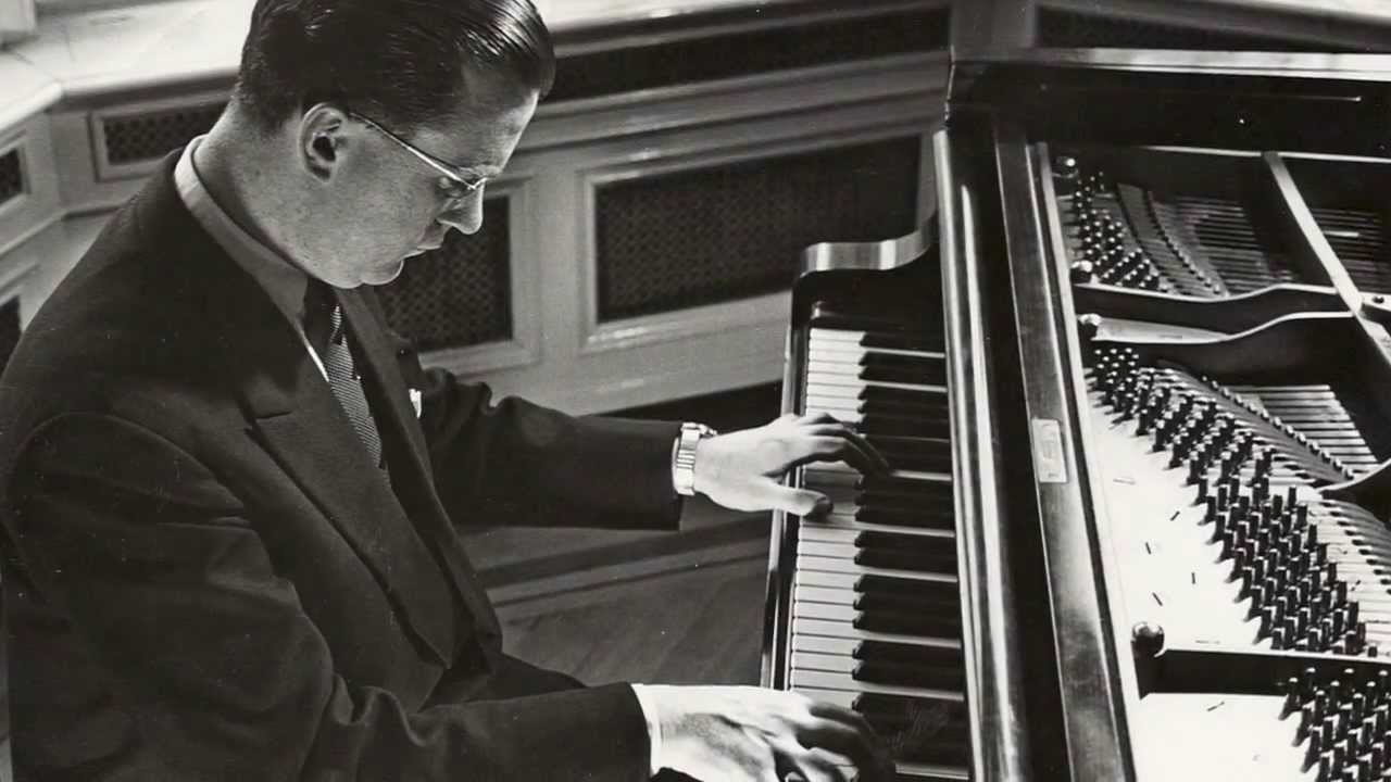 Hubert Harry playing the piano.