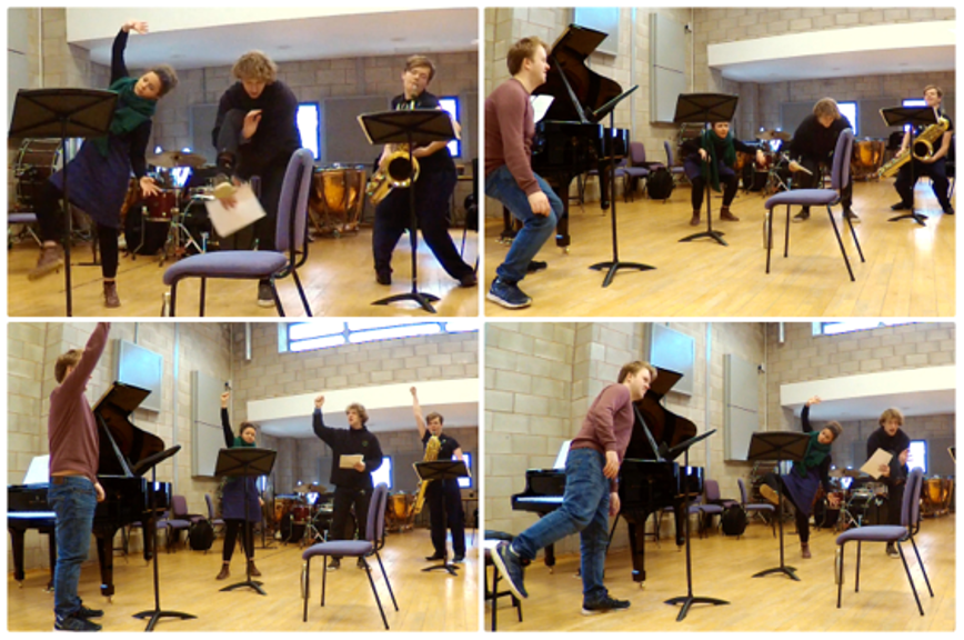 musicians rehearsing a piece