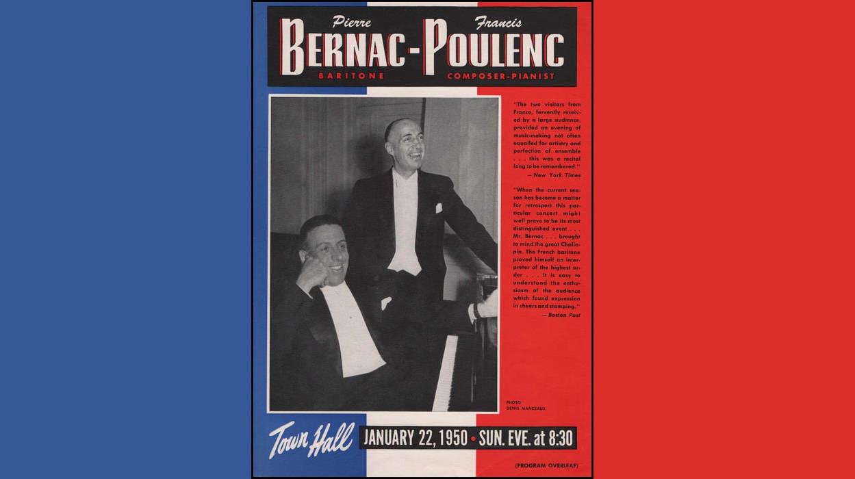 Bernac and Poulenc poster. 