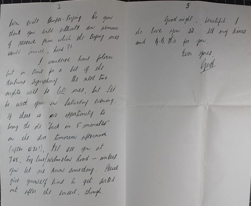 Ida Carroll handwritten love letter