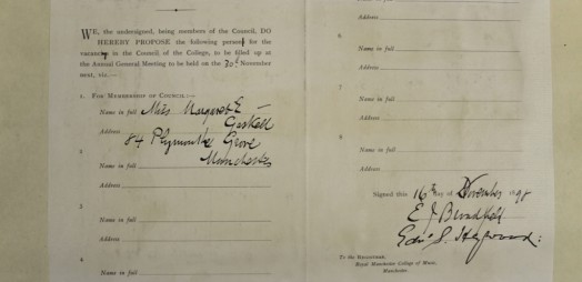 Margaret Gaskell proposed as a Member of the College Council, 1898