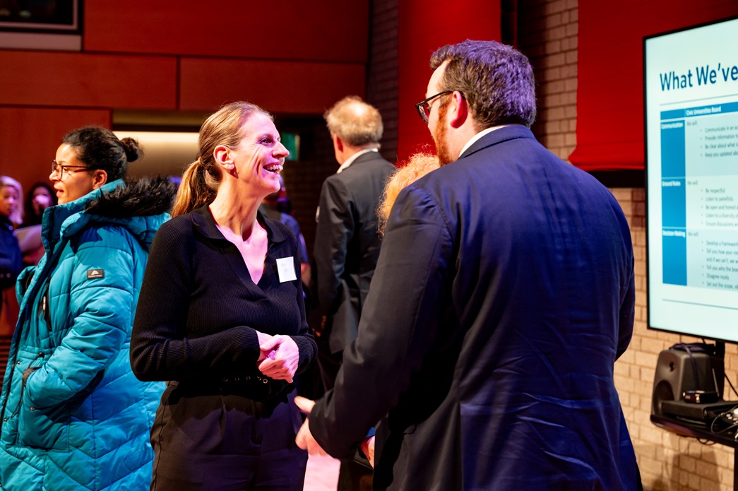 Jennie Henley and Cllr O-Brien standing chatting