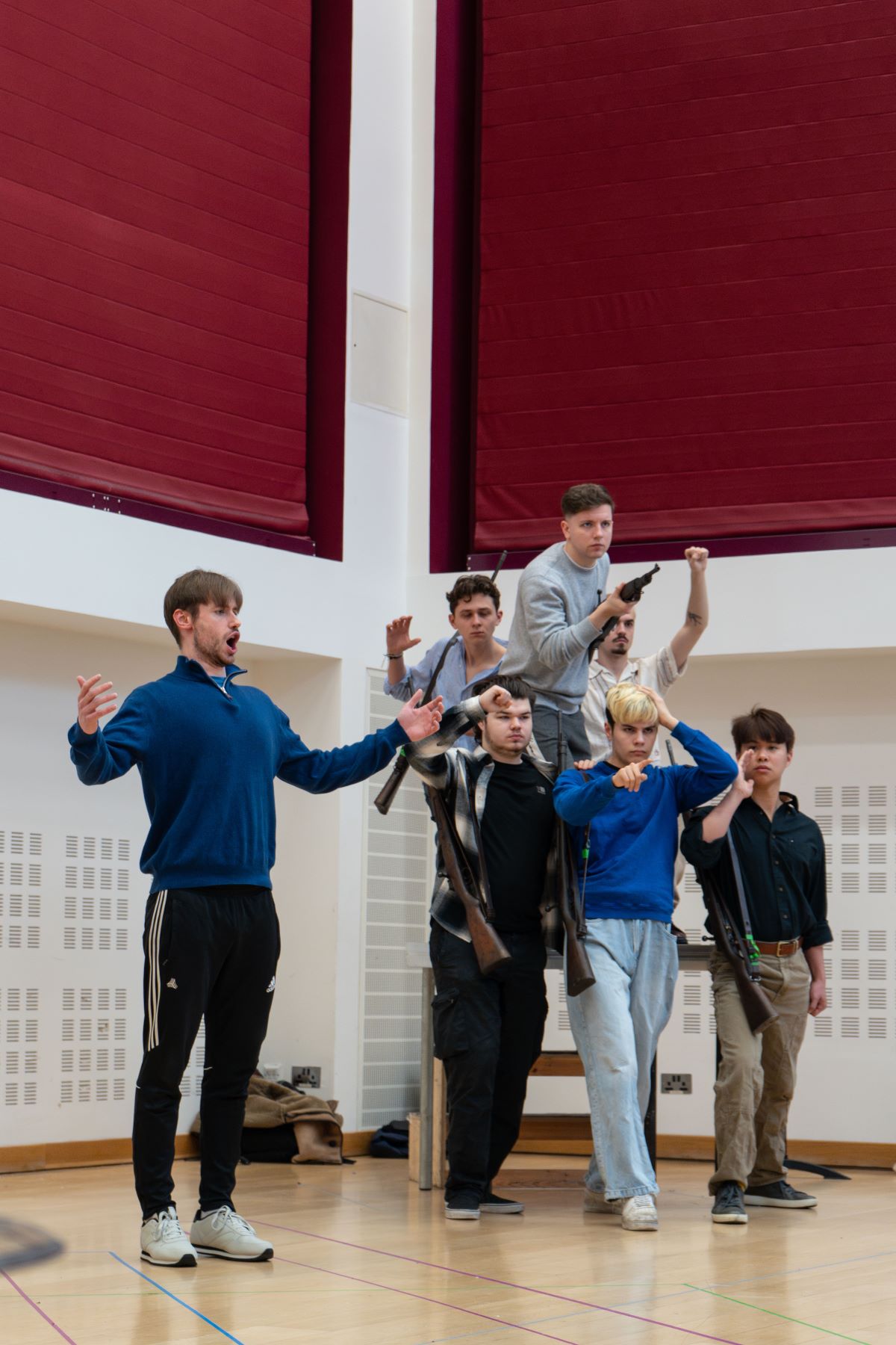 Students in rehearsal for Owen Wingrave