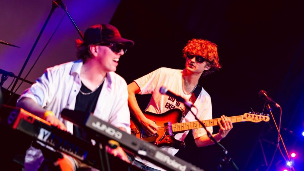 Band performing on stage